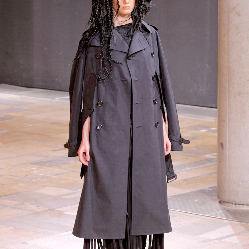 JUNYA WATANABE COMME des GARÇONS Cotton Garbadine Convertible Cape Trench, S
